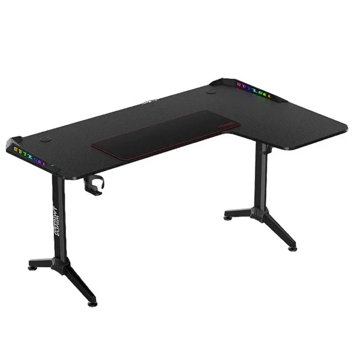 Twisted Minds Warrior L-Shaped RGB Gaming Desk (Right) Black (160*100*75cm) - Tashqila Twisted Minds Warrior L-Shaped RGB Gaming Desk (Right) Black (160*100*75cm) - Tashqila